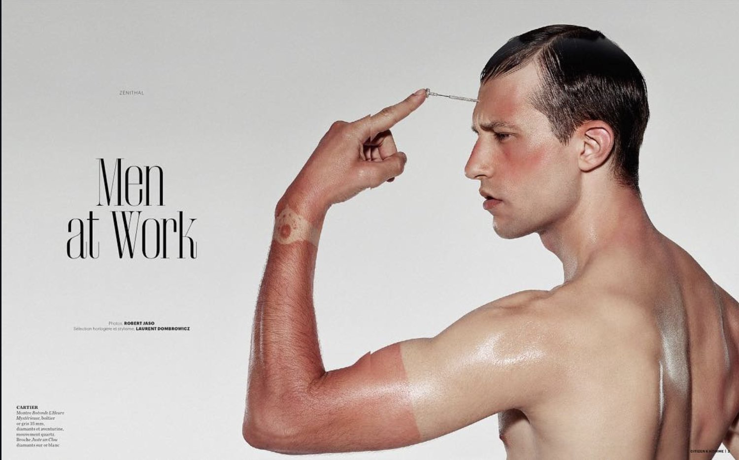 Citizen K Homme editorial spread, watches and jewellery selection